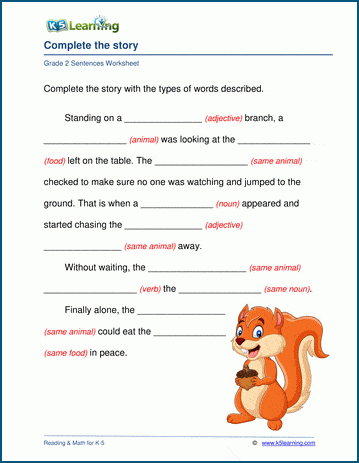 Grade 2 English - Worksheet Digital