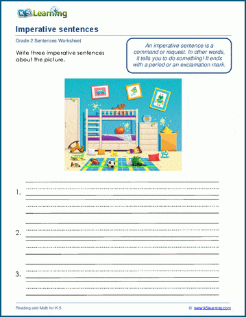 Imperative sentences worksheets