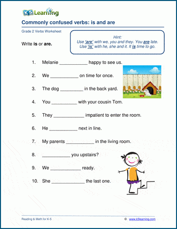 Commonly confused verbs worksheets | K5 Learning