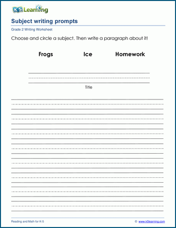 Subject writing prompts