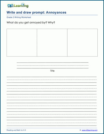 Write and draw prompts worksheet