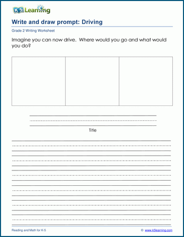 Write and draw prompts worksheet