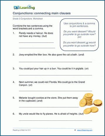 Coordinating conjunctions | K5 Learning