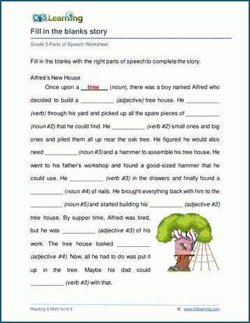 Grammar story worksheet | K5 Learning