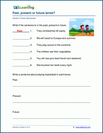 Past, Present, and Future - Verb Tenses Game