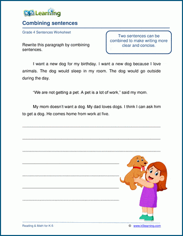 Grade 4 Grammar & Writing Worksheets