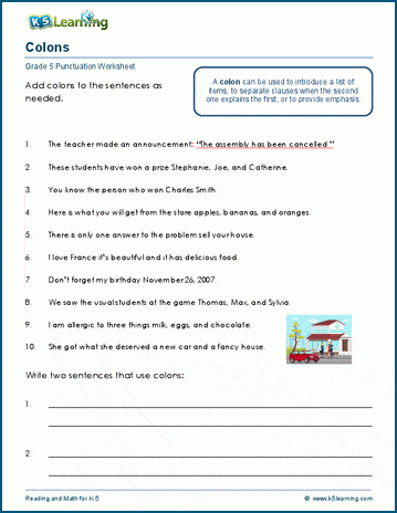 Household items worksheet for Grade 2