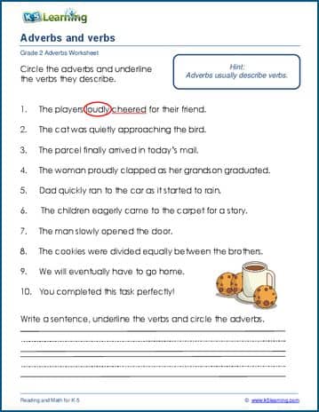 adverbs worksheets for grade 2