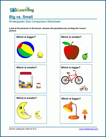 Big and small concept - KIDS Activities and Worksheets