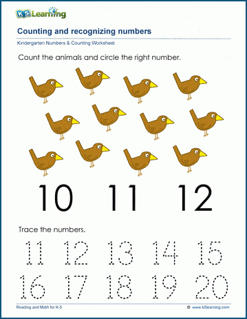 counting numbers for kids worksheet