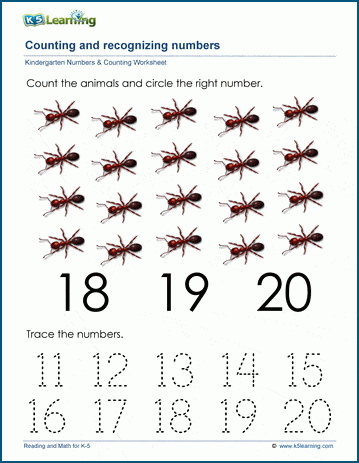 Count to twenty | K5 Learning