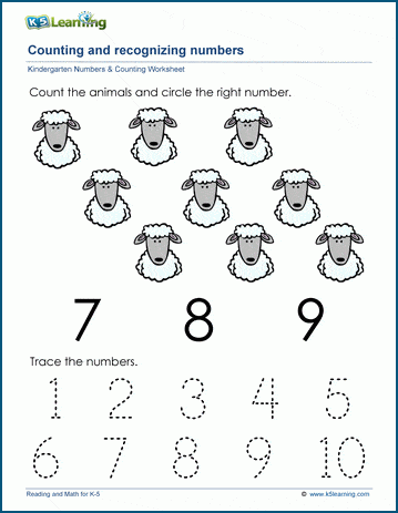 count to nine k5 learning