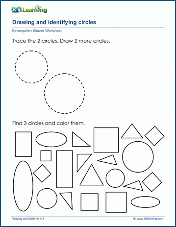 Identifying Shapes Worksheets For Kindergarten K5 Learning