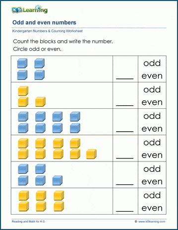 Understanding Even or Odd Worksheets | K5 Learning