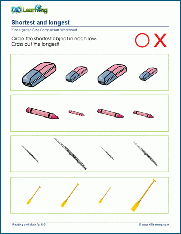 Which One Is Longer - Length Worksheet: Downloadable PDF for Kids