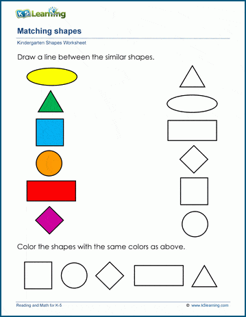 Similar Shapes Kindergarten Worksheets | K5 Learning