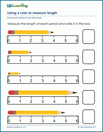 Grade 1 Comparing length & height math school worksheets for