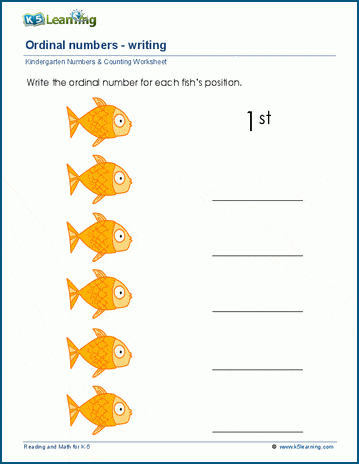 Write ordinal words and numbers