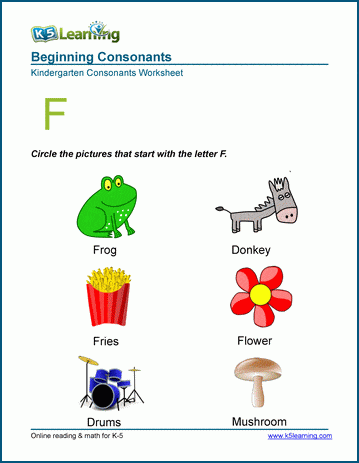 Words Starting With A F K5 Learning