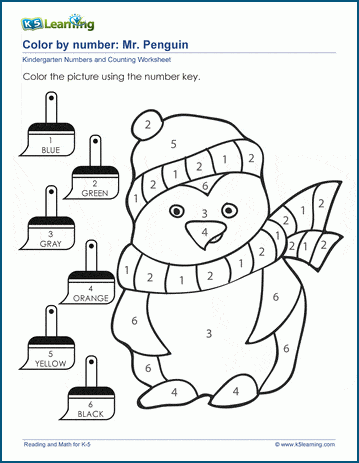 Color by number worksheet