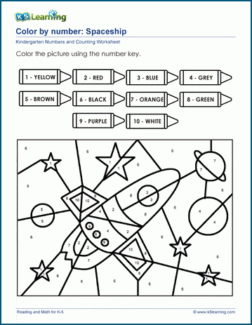 Color by number worksheet