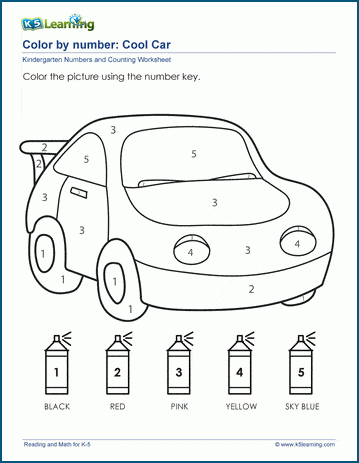 Color by number worksheet