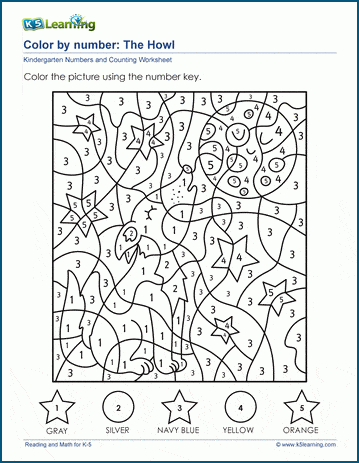 Color by number worksheet