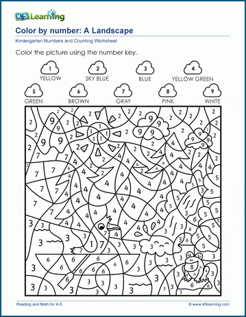 Color by number worksheet