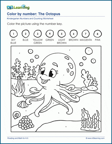 Color by number worksheet