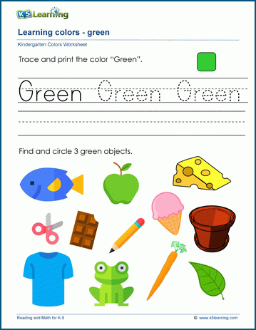 the color green k5 learning