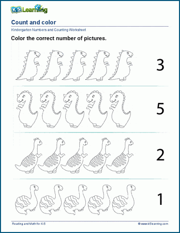 easy-color-by-number-worksheet-printable  Number worksheets, Color  worksheets, Kindergarten colors