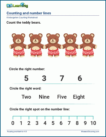 Number lines worksheets