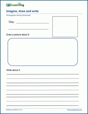 blank writing worksheets for kindergarten