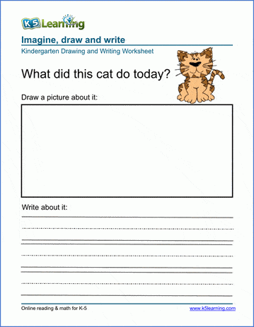 Kindergarten Drawing Printable Worksheets