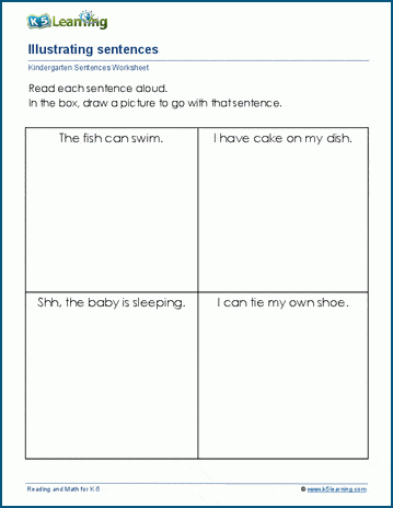 Illustrate sentences worksheets