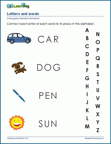 kindergarten alphabet worksheets