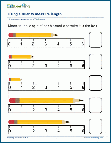 Free Preschool & Kindergarten Measurement Worksheets - Printable | K5 Learning