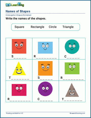 names of shapes