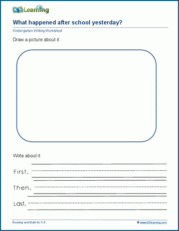 Narrative prompts worksheets for kindergarten