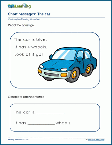 Paragraphs & passages sample worksheet