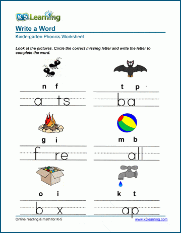 write letters phonetically worksheet k5 learning