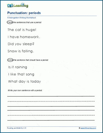 Periods worksheet