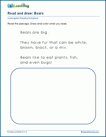 Kindergarten Drawing Printable Worksheets