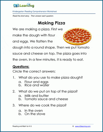 Making Friends with Pizza, Third Grade Reading Passage