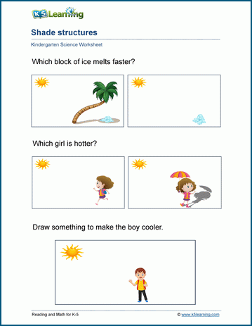 Kindergarten Energy Worksheets | K5 Learning