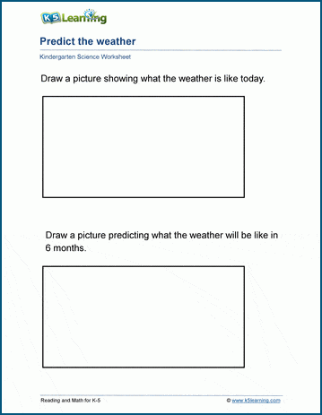 Predict the weather worksheets