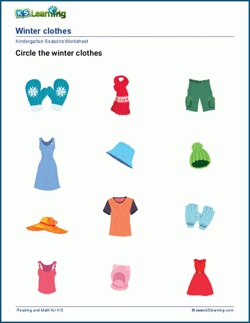 clothes worksheets