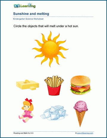 sunshine and energy worksheets k5 learning