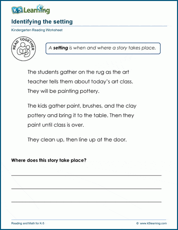 Setting worksheets | K5 Learning