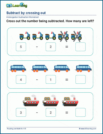 Criss Cross Subtraction - Printable Games by